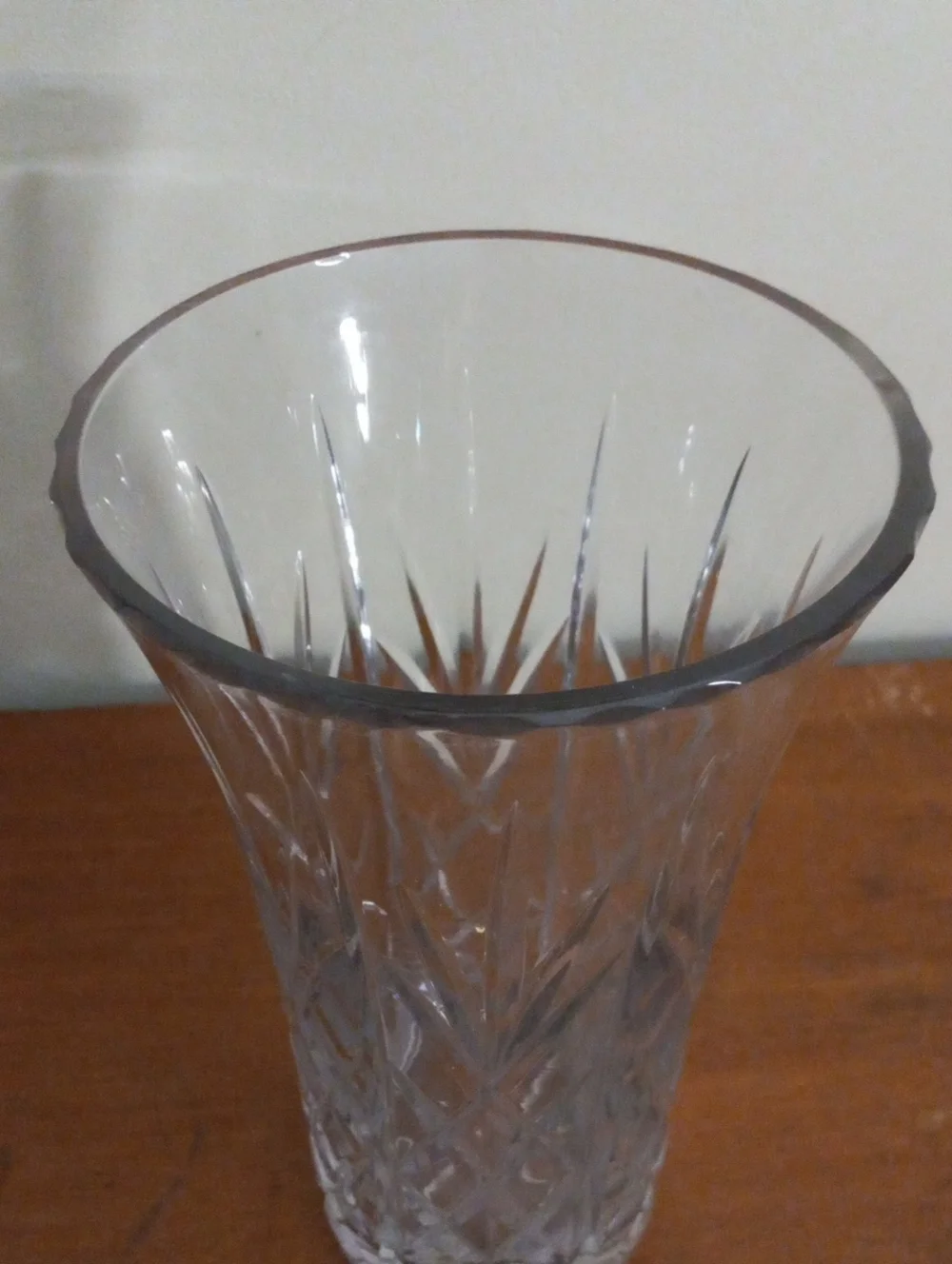 Vintage Royal Gallery 24% Lead Crystal Flared Flower Vase Croatia